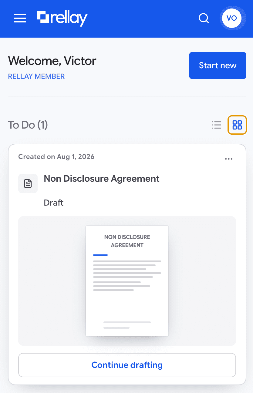 Rellay app interface